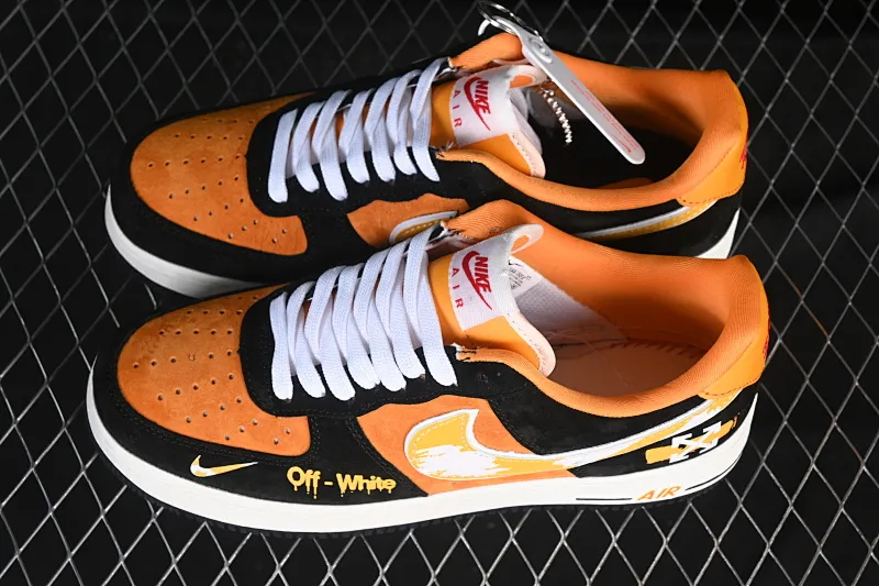 All Categories Nk Air Force 1 Air Force Series Nk Air Force 1 Low Air Force Low Nike Air Force 1'07 Low Joint Black Orange Graffiti Air Force One Low Casual Shoes SY1388-001